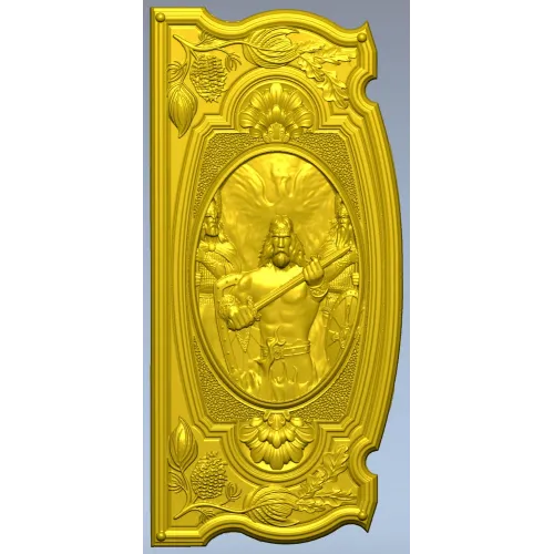 Рельефная панель "Священный Воитель" - 3D STL для ЧПУ