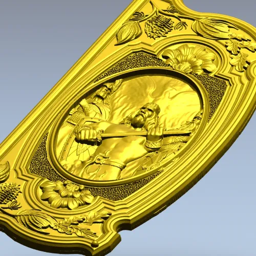 Рельефная панель "Священный Воитель" - 3D STL для ЧПУ