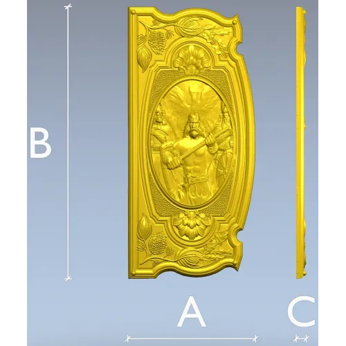Рельефная панель "Священный Воитель" - 3D STL для ЧПУ