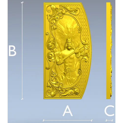 Воин Священного Огня - рельефная 3D модель STL для ЧПУ