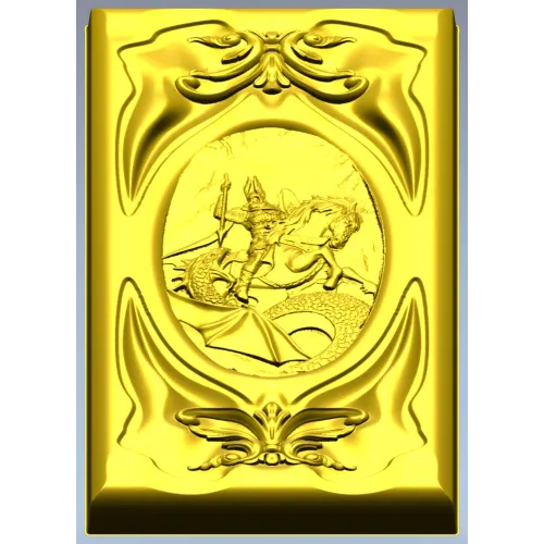 High-relief Dragon-Slayer Panel - STL 3D model for CNC