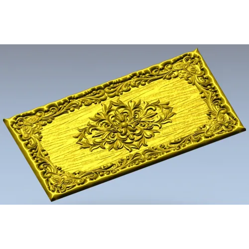 Ornate Floral Medallion Panel STL for CNC Routing