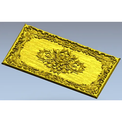 Ornate Floral Medallion Panel STL for CNC Routing