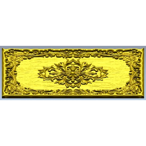 Ornate Floral Medallion Panel STL for CNC Routing