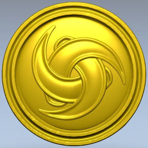 Trinity Swirl Rosette - 3D model STL for CNC milling
