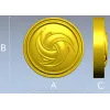 Trinity Swirl Rosette - 3D model STL for CNC milling