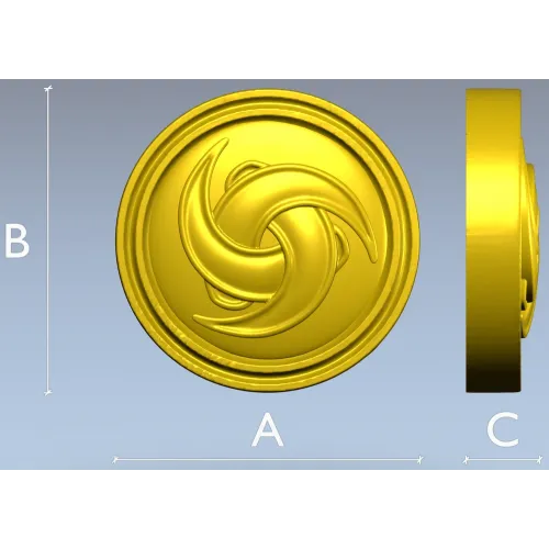 Trinity Swirl Rosette - 3D model STL for CNC milling