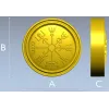 Руническая фишка "Вегвизир" - STL модель для ЧПУ