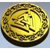 Valknut Medallion - STL 3D model for CNC milling