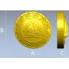 Valknut Medallion - STL 3D model for CNC milling