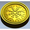 Runic Rosette Token - STL 3D model for CNC milling