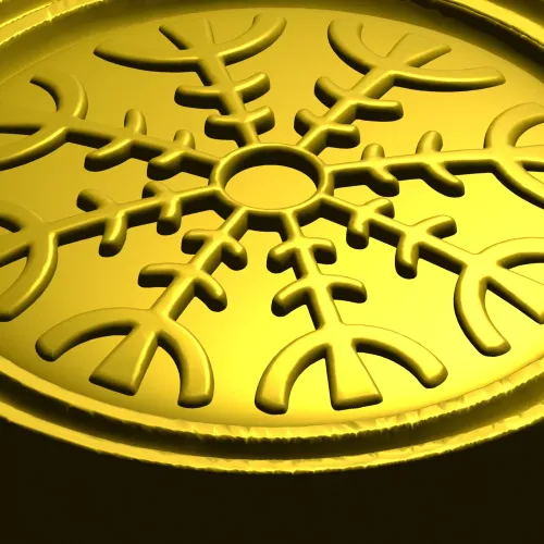 Runic Rosette Token - STL 3D model for CNC milling