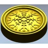 Runic Rosette Token - STL 3D model for CNC milling