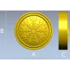 Runic Rosette Token - STL 3D model for CNC milling