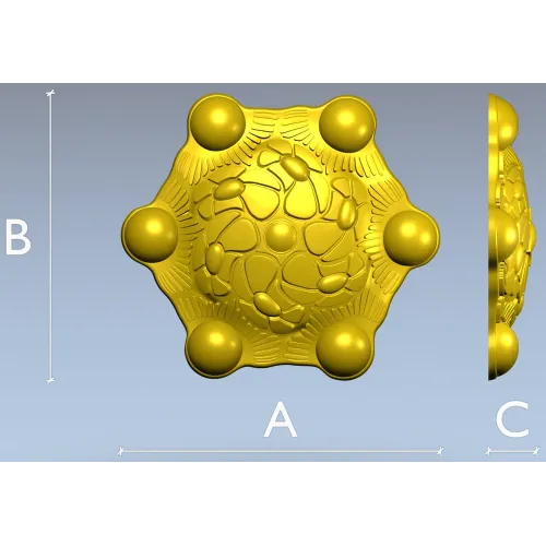 Розетка Гексофлора - 3D модель STL для ЧПУ