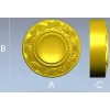 Круглый декоративный медальон STL для ЧПУ - акантовый рельеф