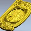 STL модель декоративной панели "Фрея и гном" для ЧПУ
