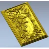 Freya with Sacred Cats - high-relief panel STL for CNC