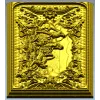 Freya with Sacred Cats - high-relief panel STL for CNC