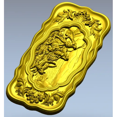 Freya and the Cats - Ornamental Relief STL for CNC