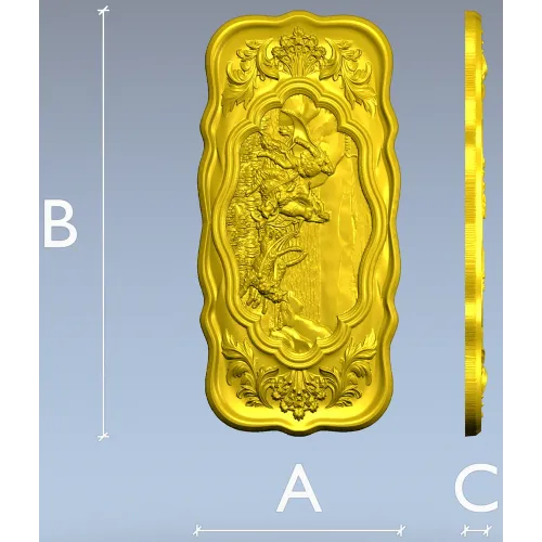 Freya and the Cats - Ornamental Relief STL for CNC