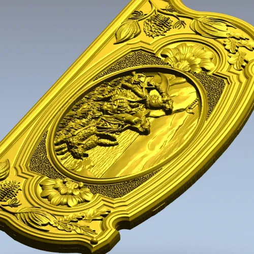Фрея на кошках - 3D панно STL для ЧПУ