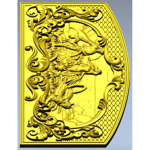 Фрея на кошках - stl модель рельефной панели для ЧПУ