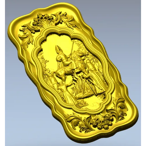 Appearance of Svarog - high-relief decorative panel STL for CNC
