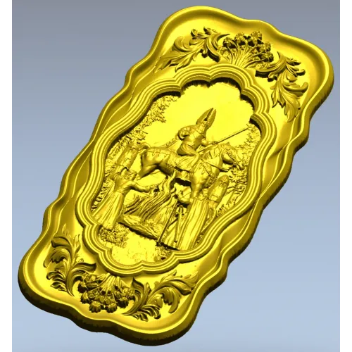 Appearance of Svarog - high-relief decorative panel STL for CNC