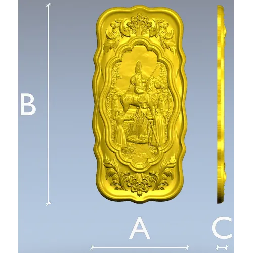 Appearance of Svarog - high-relief decorative panel STL for CNC