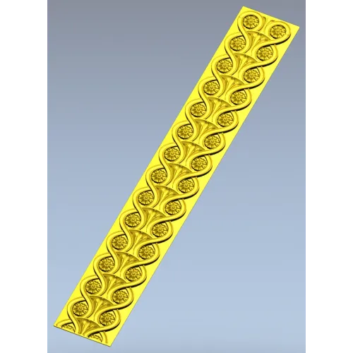 Classical Rosette Baguette - STL 3D model for CNC