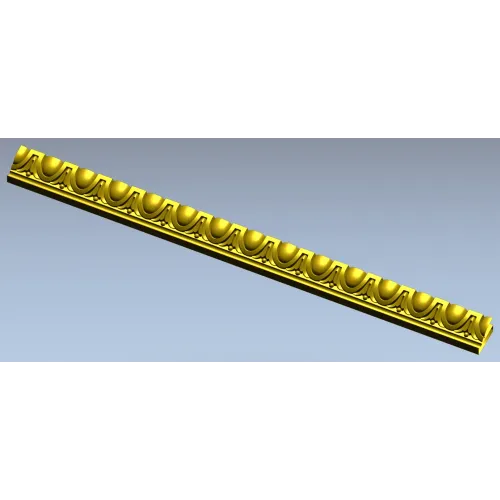 Classic Egg-and-Dart Baguette - STL 3D Model for CNC Milling