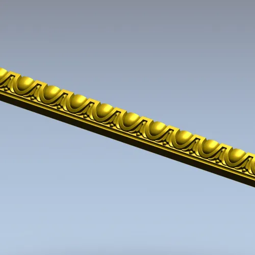 Classic Egg-and-Dart Baguette - STL 3D Model for CNC Milling