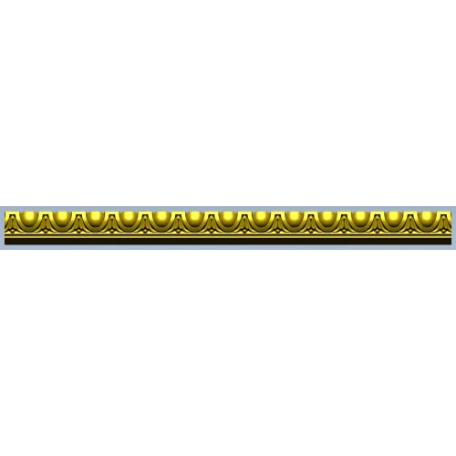 Classic Egg-and-Dart Baguette - STL 3D Model for CNC Milling