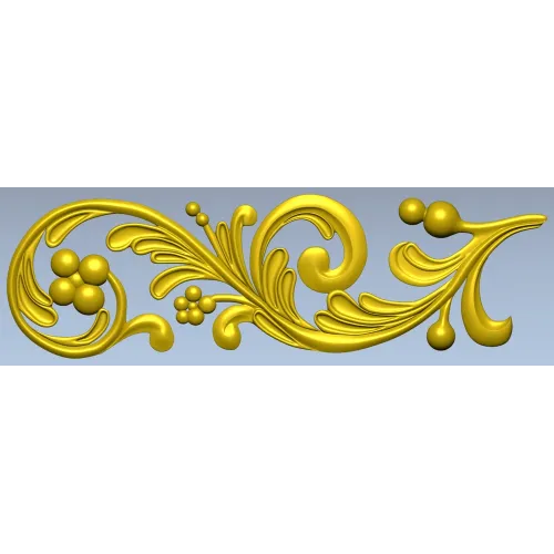 Acanthus Scroll Decorative STL for CNC Carving