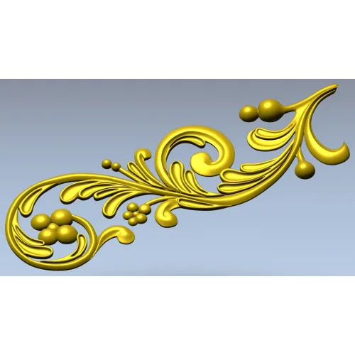 Acanthus Scroll Decorative STL for CNC Carving