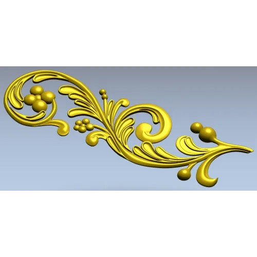 Acanthus Scroll Decorative STL for CNC Carving