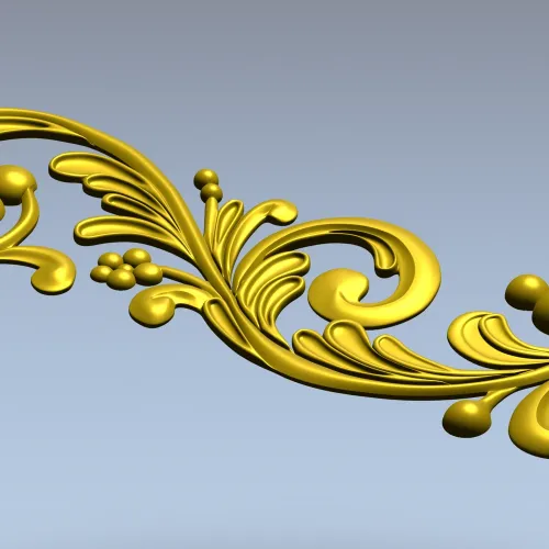 Acanthus Scroll Decorative STL for CNC Carving
