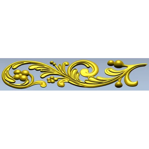 Acanthus Scroll Decorative STL for CNC Carving