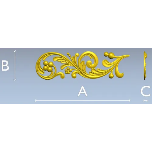 Acanthus Scroll Decorative STL for CNC Carving