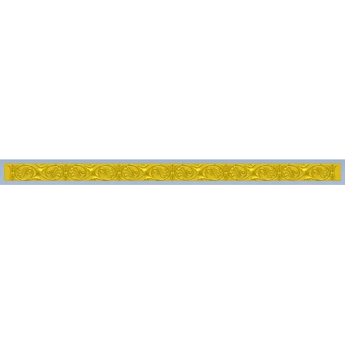 Aurelia Scroll Baguette - STL 3D model for CNC molding