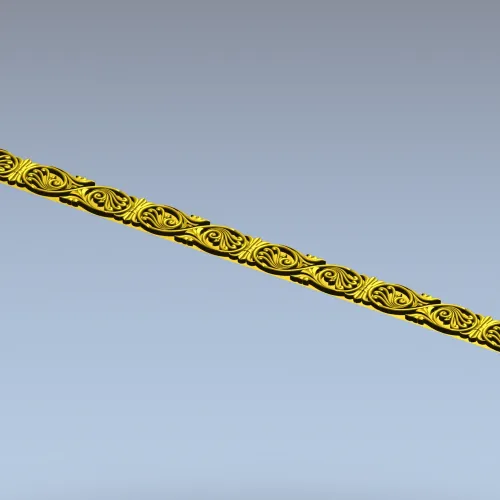 Aurelia Scroll Baguette - STL 3D model for CNC molding