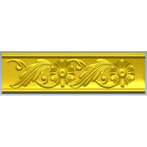 Classic Floral Baguette STL for CNC Carving