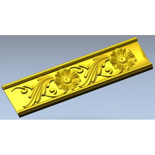 Classic Floral Baguette STL for CNC Carving