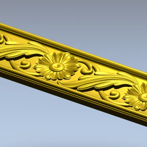 Classic Floral Baguette STL for CNC Carving