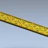 Багет с растительным фризом - 3D модель STL для ЧПУ