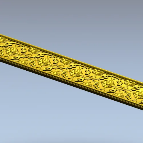 Багет с растительным фризом - 3D модель STL для ЧПУ