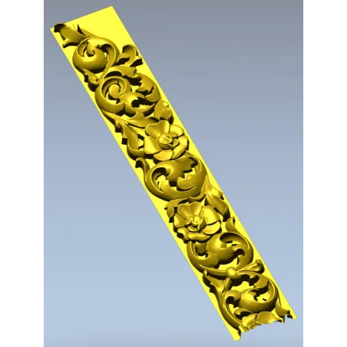 Декоративный багет "Розовый вьюнок" - 3D модель STL для ЧПУ