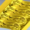 Декоративный багет с листовым орнаментом - STL для ЧПУ
