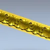 Acanthus Baguette - STL 3D Model for CNC Milling